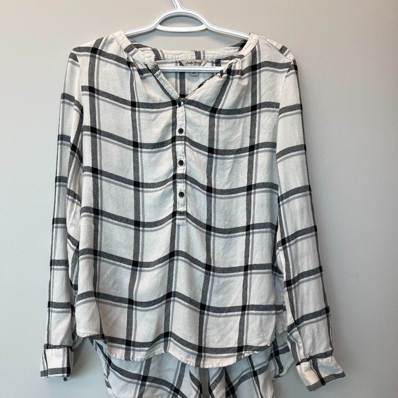 Lucky Brand Plaid Semi Button down top - Picture 2 of 4